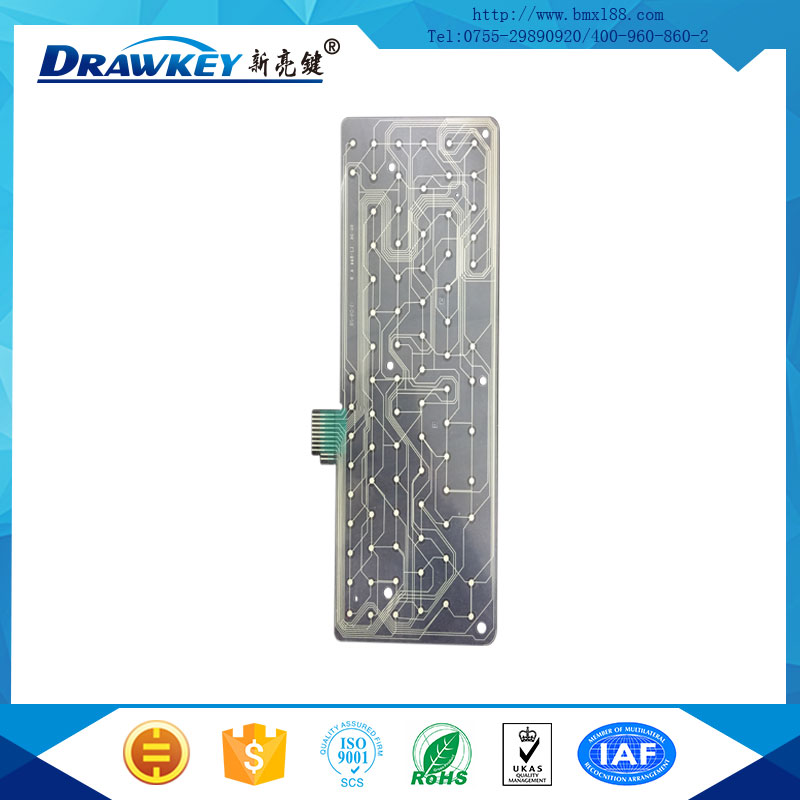 軟性鍵盤導(dǎo)電膜線路,發(fā)光鍵盤防水感應(yīng)片,碳膜線路開關(guān),亮鍵電子