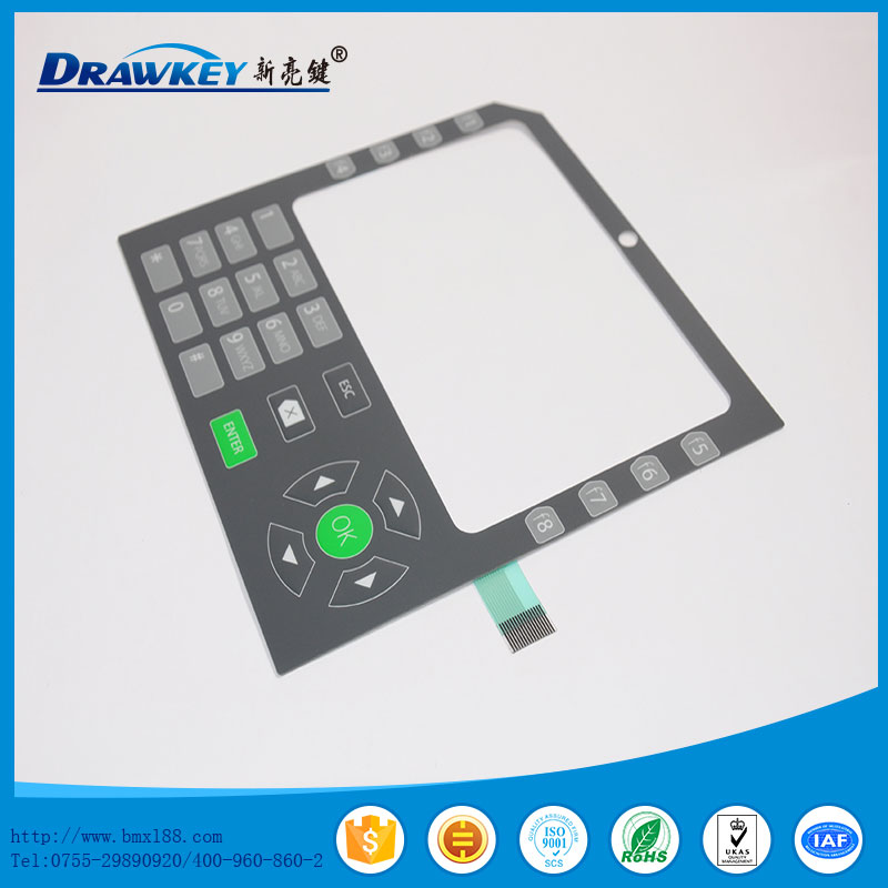 觸摸屏按鍵開關(guān),帶數(shù)字窗口面貼,帶按鍵薄膜開關(guān)面貼